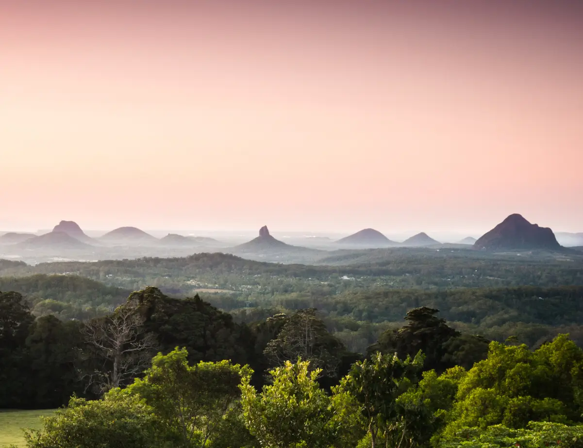 Glass House Mountains Sunset